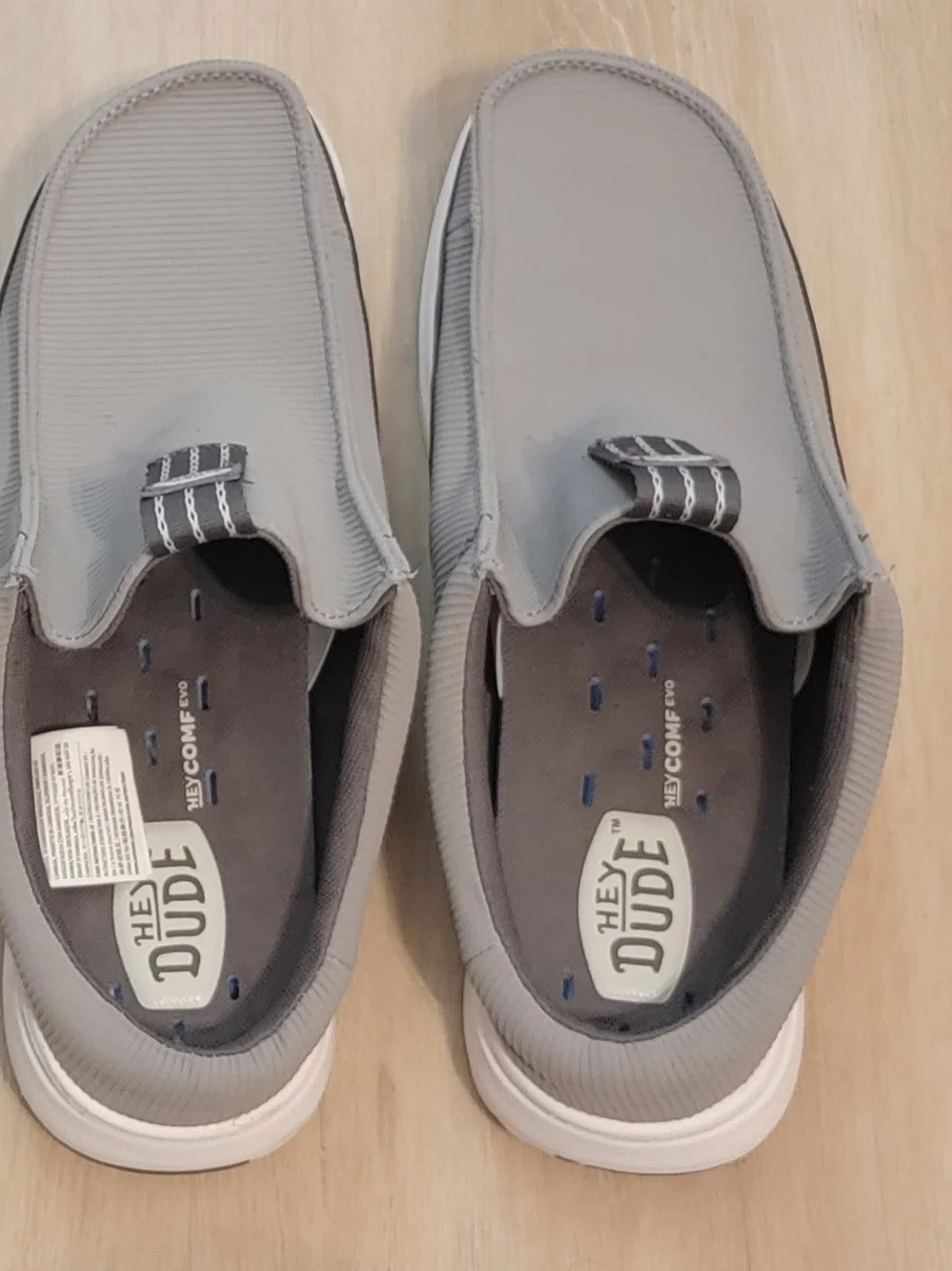 Hey Dude Men's Grey Slip-On Casual Shoes
